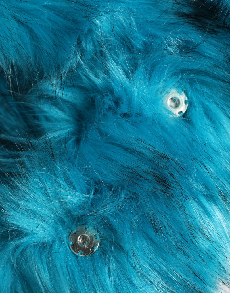 Chapéu bucket azul de pelo de modacrílico Dolce & Gabbana para mulheres