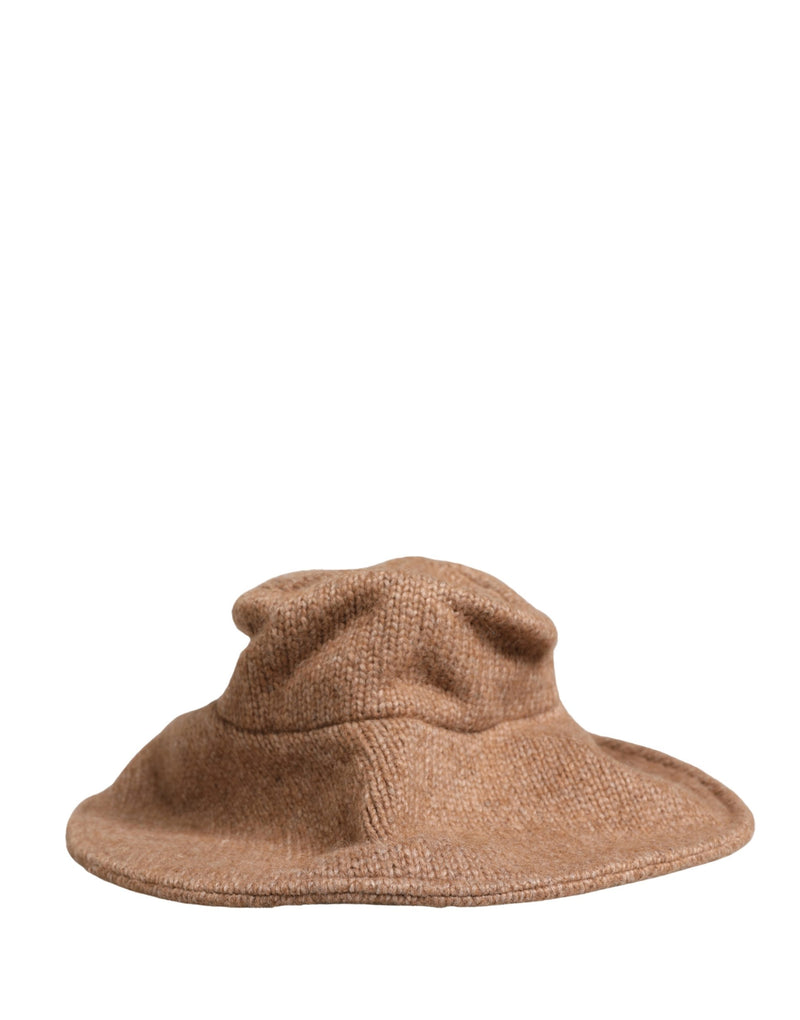 Chapeau tricoté en laine de lama marron Dolce & Gabbana pour femme