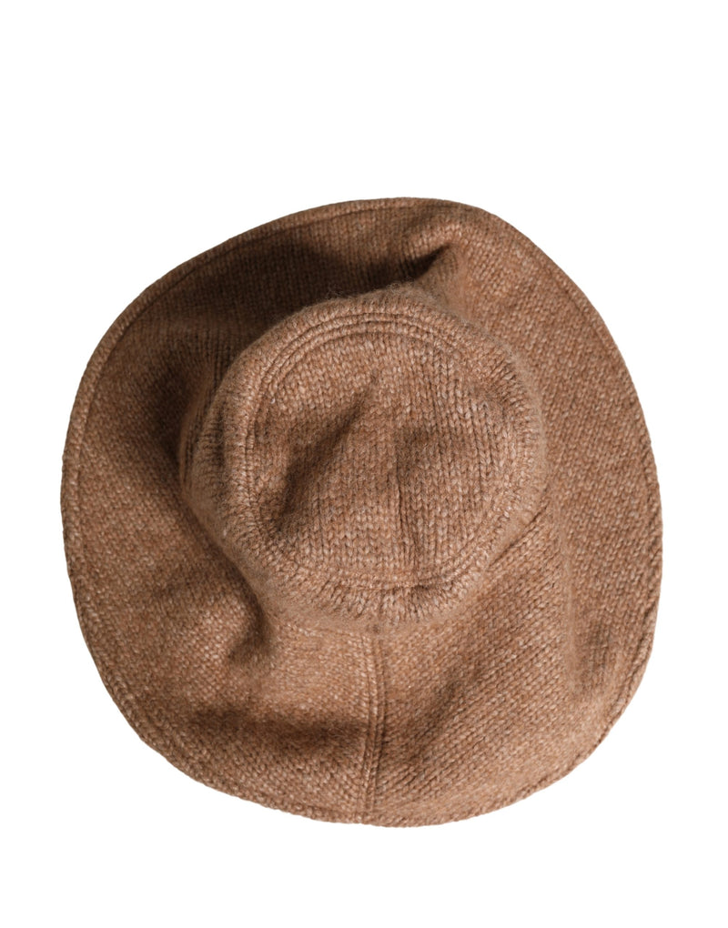 Chapeau tricoté en laine de lama marron Dolce & Gabbana pour femme