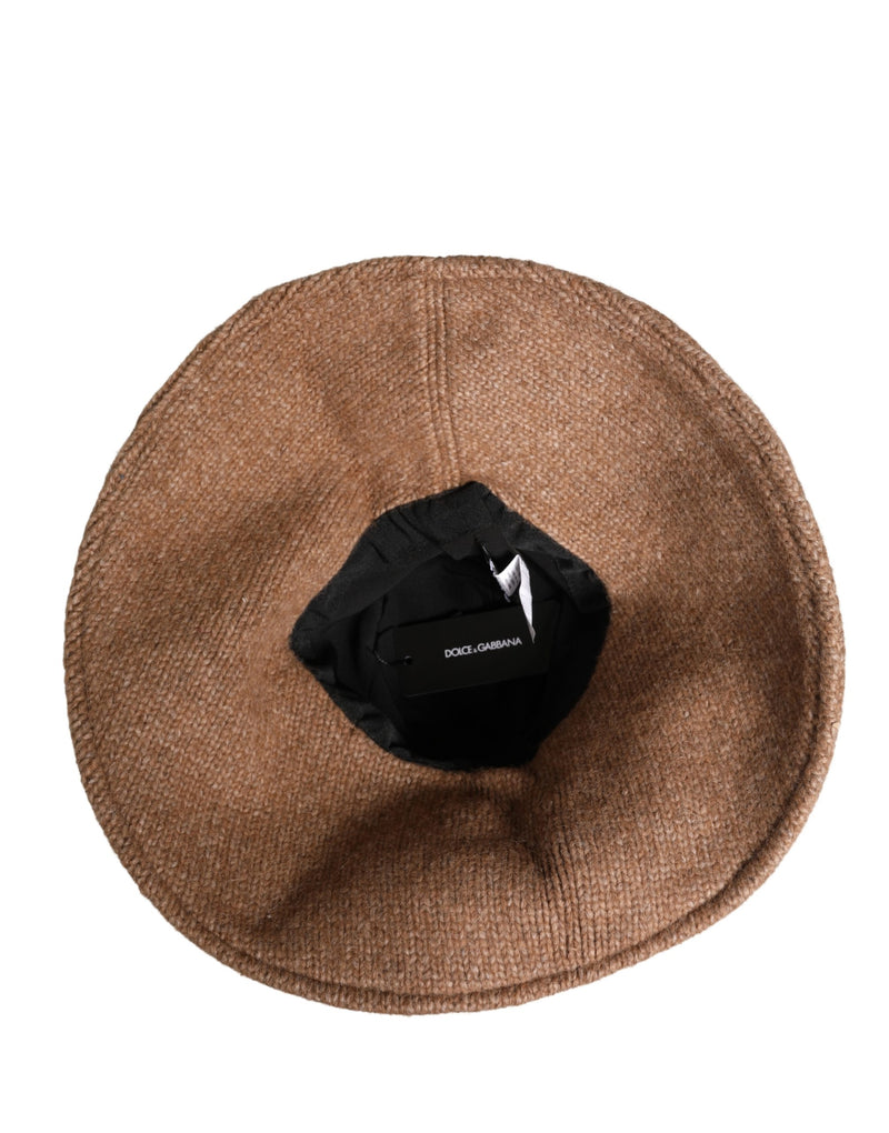 Chapeau tricoté en laine de lama marron Dolce & Gabbana pour femme
