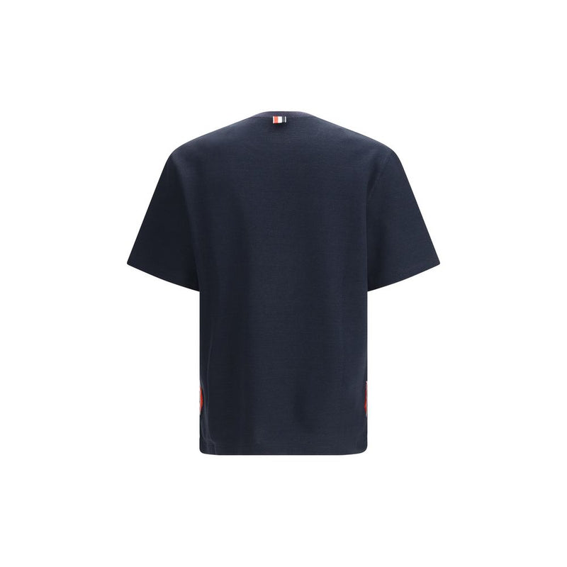 Camiseta de algodón azul de Thom Browne
