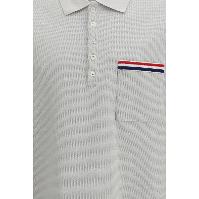 Polo de algodón gris de Thom Browne