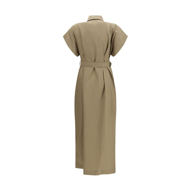 Brunello Cucinelli Beige Cotton Casual Dress