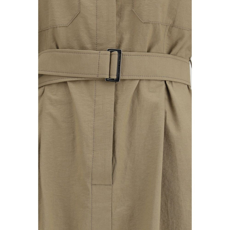 Brunello Cucinelli Beige Cotton Casual Dress