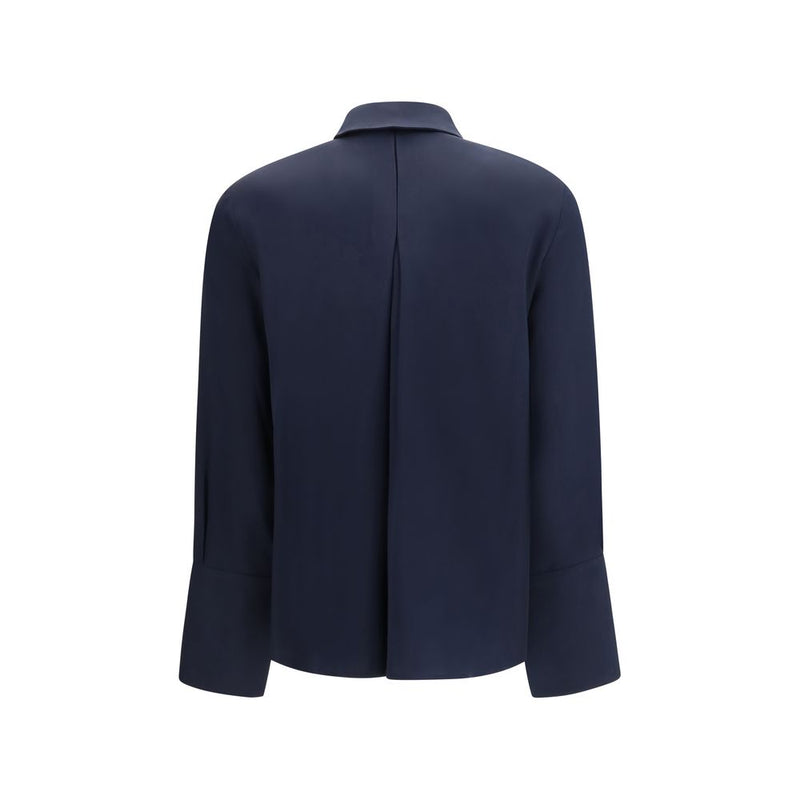 Max Mara Pure Blue Silk Shirt