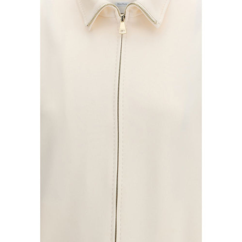 Max Mara Pure Beige Polyamide Shell Jacket