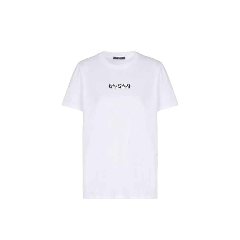 Balmain White Cotton T-Shirt