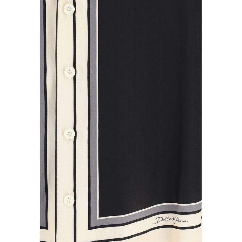 Dolce & Gabbana Multicolor Silk Shortsleeve Shirt