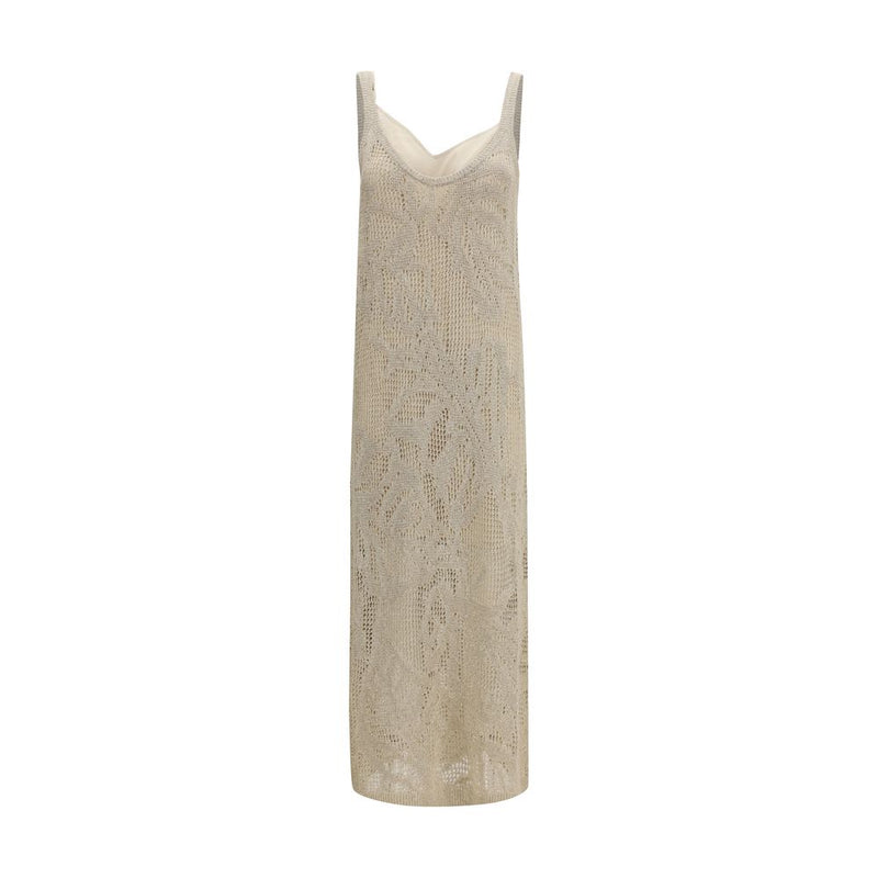 Brunello Cucinelli Beige Linen Casual Dress
