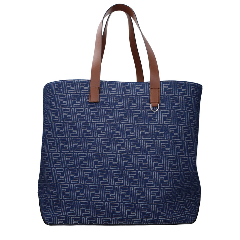 Fendi Blue Fabric Shoulder Bag