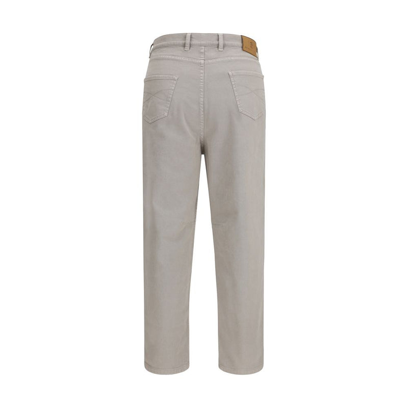 Brunello Cucinelli Beige Cotton Casual Pants
