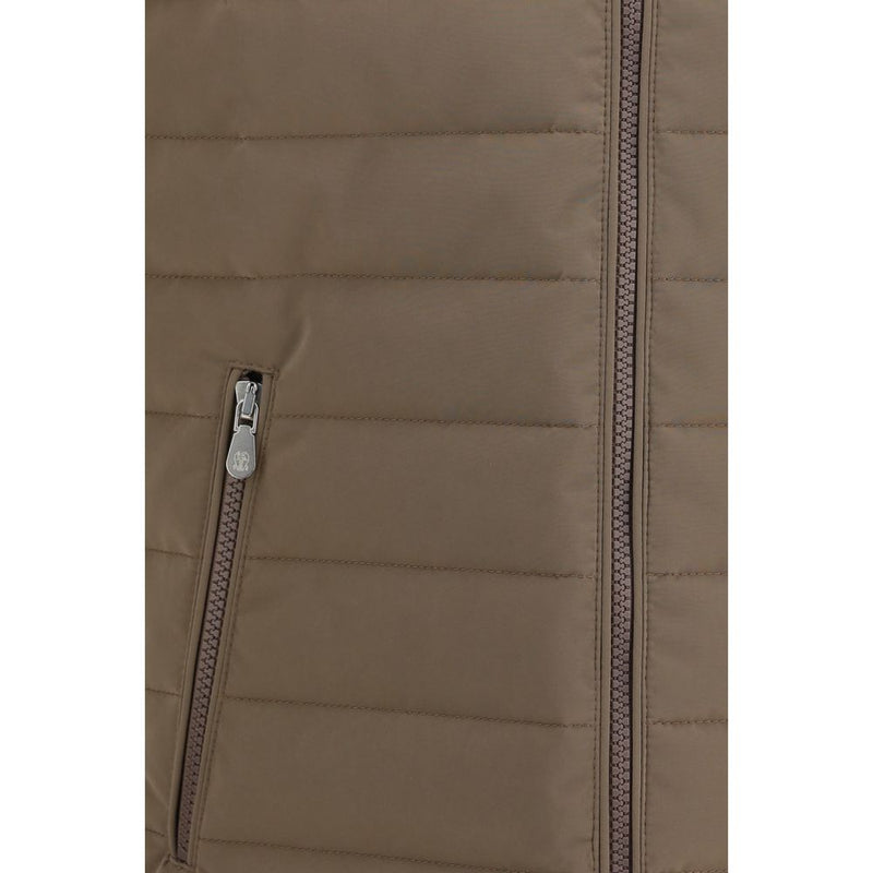 Brunello Cucinelli Beige Polyester Sleeveless Jacket