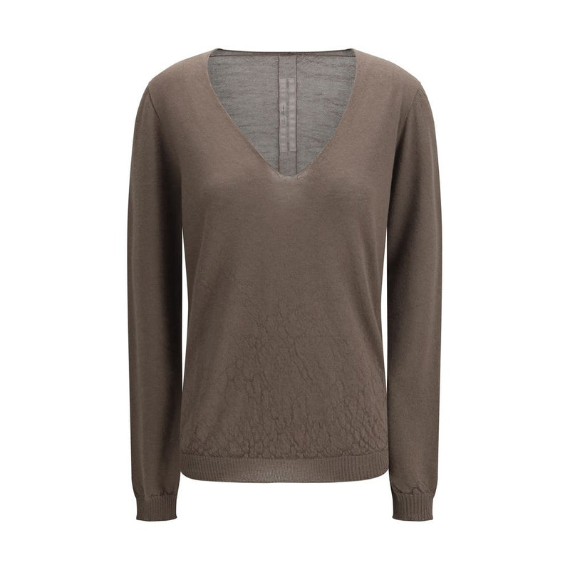 Rick Owens Gray Wool Oves Aries Sweatshirt
