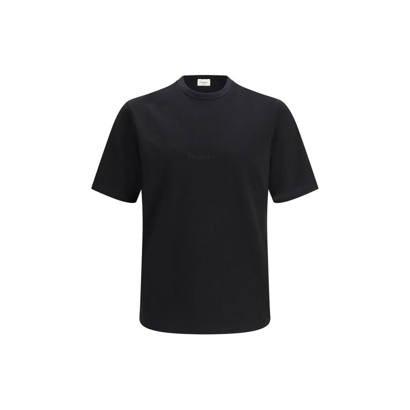 Camiseta negra de algodón Saint Laurent