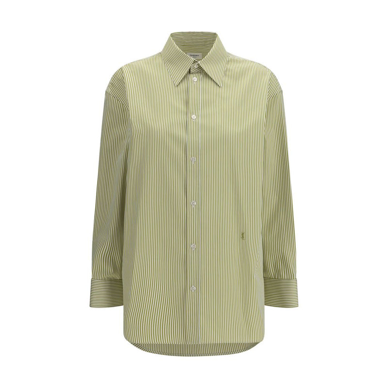 Chemise à motif bicolore en coton Saint Laurent