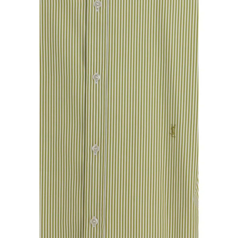 Chemise à motif bicolore en coton Saint Laurent