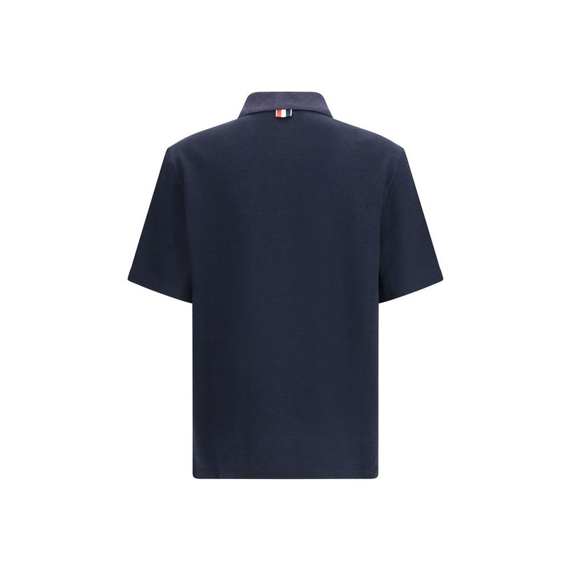Polo de algodón azul de Thom Browne