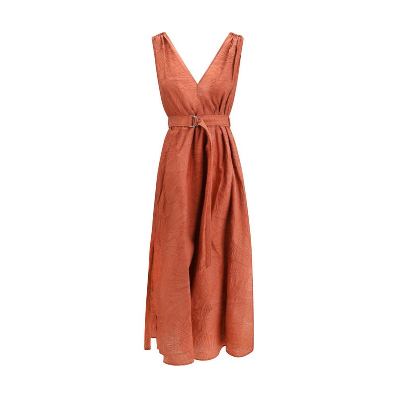 Brunello Cucinelli Multicolor Cotton Casual Dress
