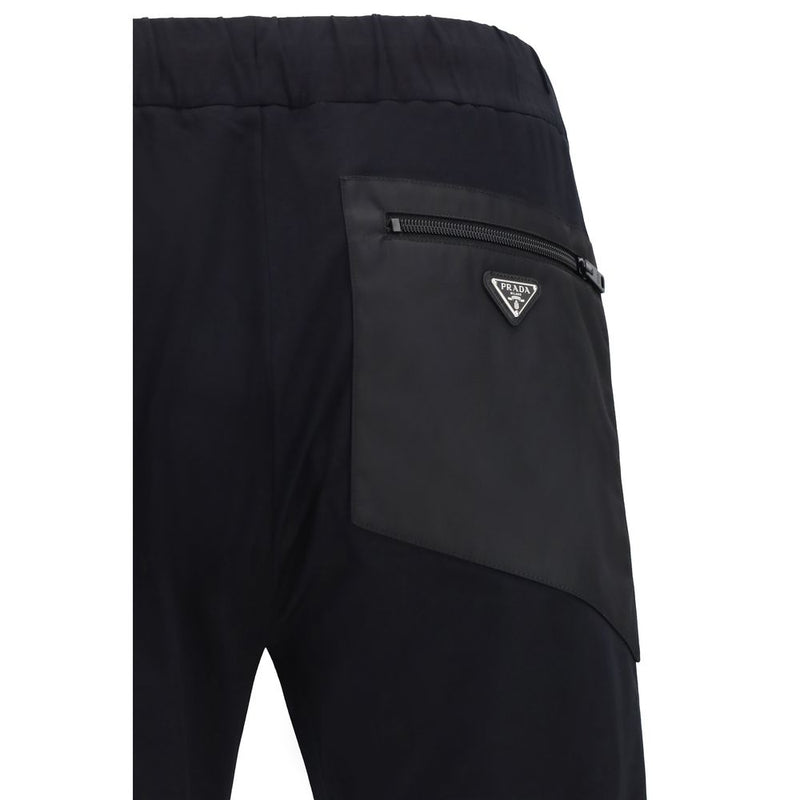 Prada Black Nylon Athletic Pants