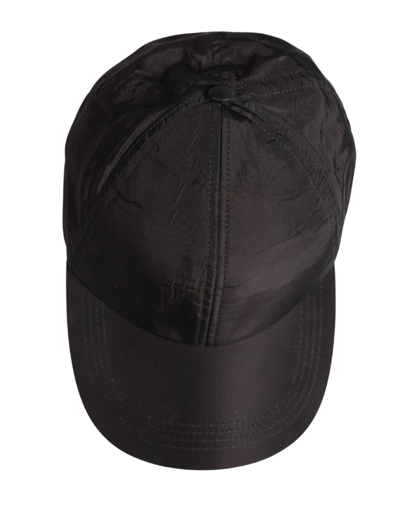 Dolce & Gabbana Men Black Cotton 6 Panels Baseball Cap Hat