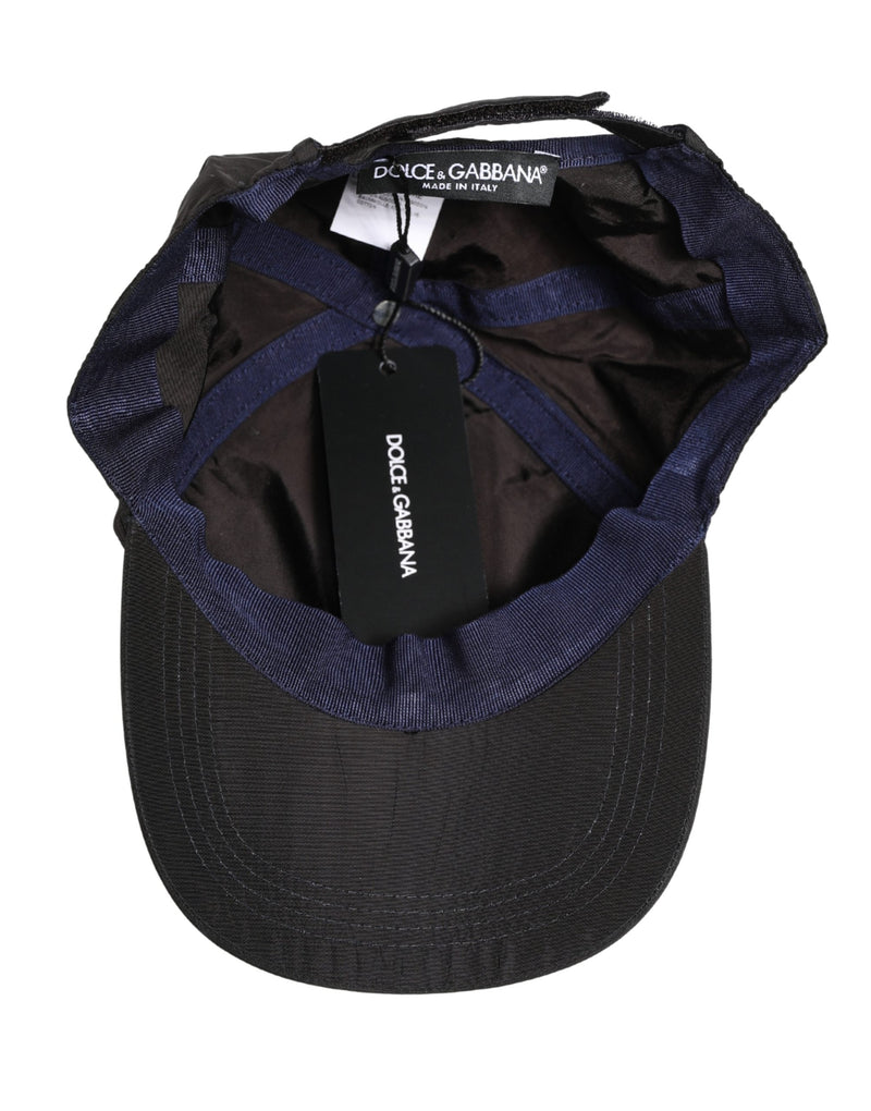 Dolce & Gabbana Men Black Cotton 6 Panels Baseball Cap Hat