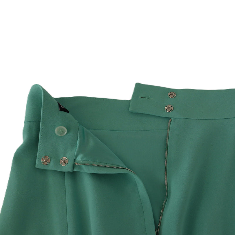 Falda midi de corte lápiz verde menta de viscosa de Dolce & Gabbana