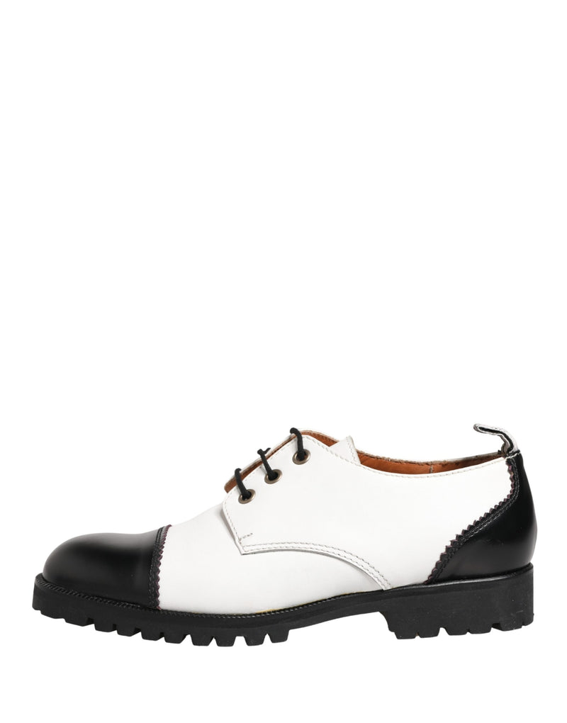 Chaussures derby Dolce & Gabbana en cuir noir et blanc