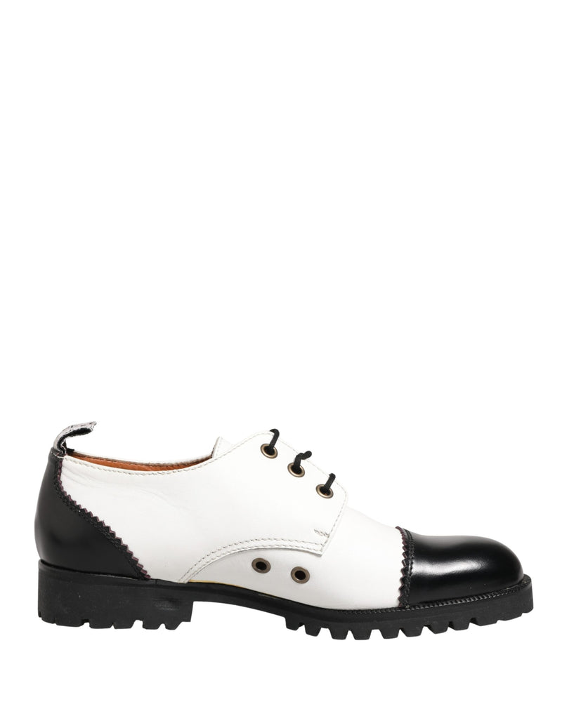 Chaussures derby Dolce & Gabbana en cuir noir et blanc
