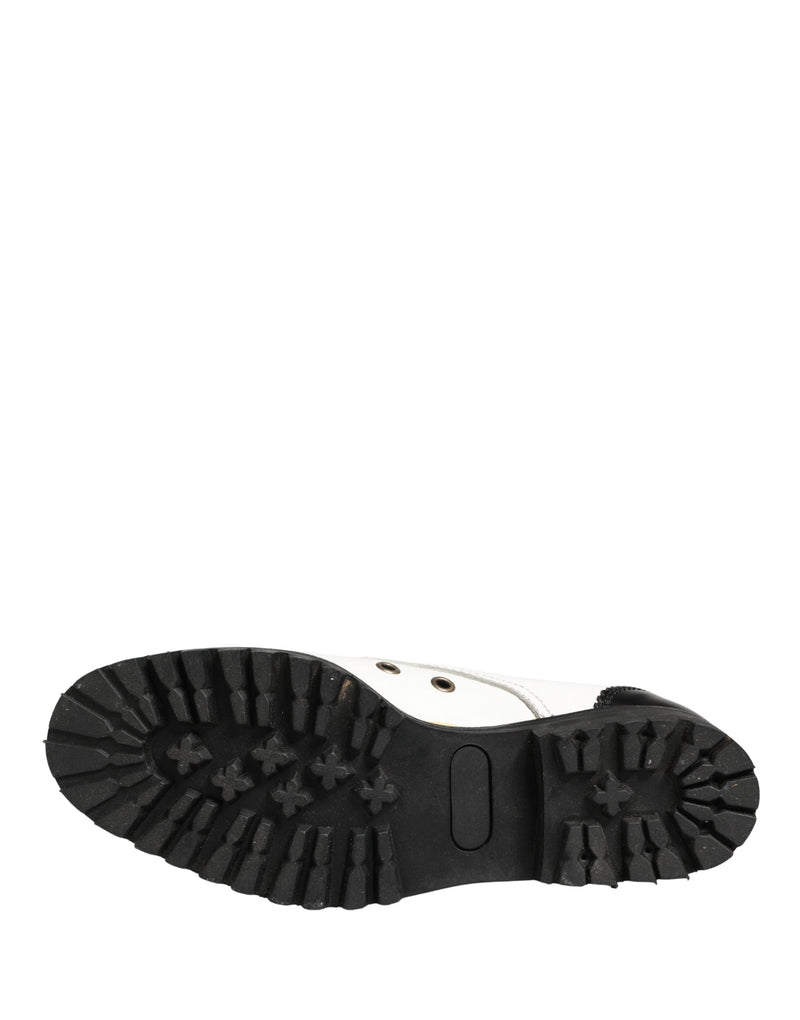 Chaussures derby Dolce & Gabbana en cuir noir et blanc