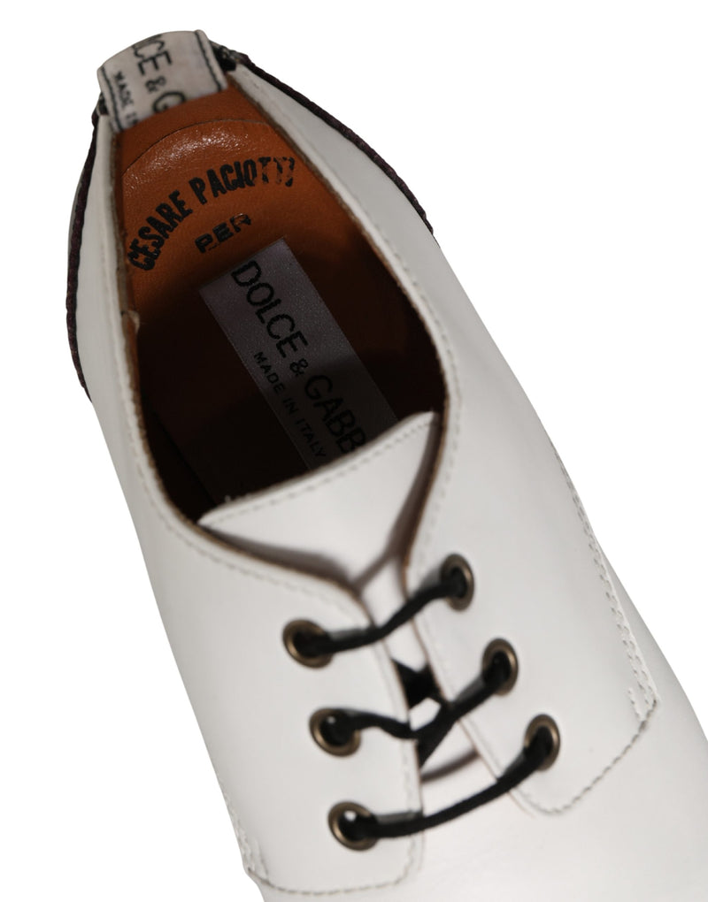 Chaussures derby Dolce & Gabbana en cuir noir et blanc