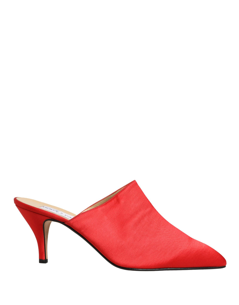 Mules con tacco in camoscio rosso Dolce & Gabbana
