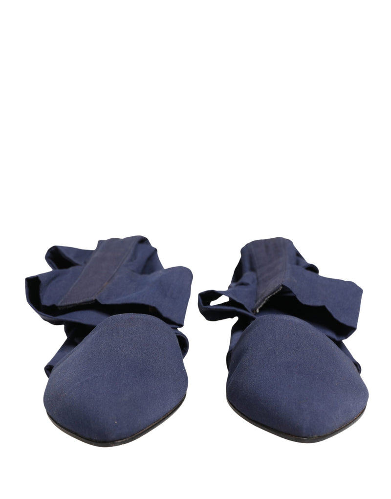 Botines de algodón azul Dolce & Gabbana