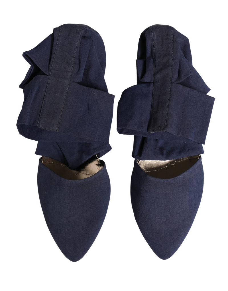 Botines de algodón azul Dolce & Gabbana