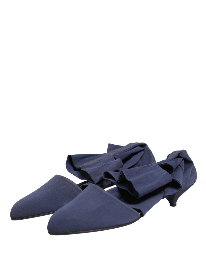 Botines de algodón azul Dolce & Gabbana