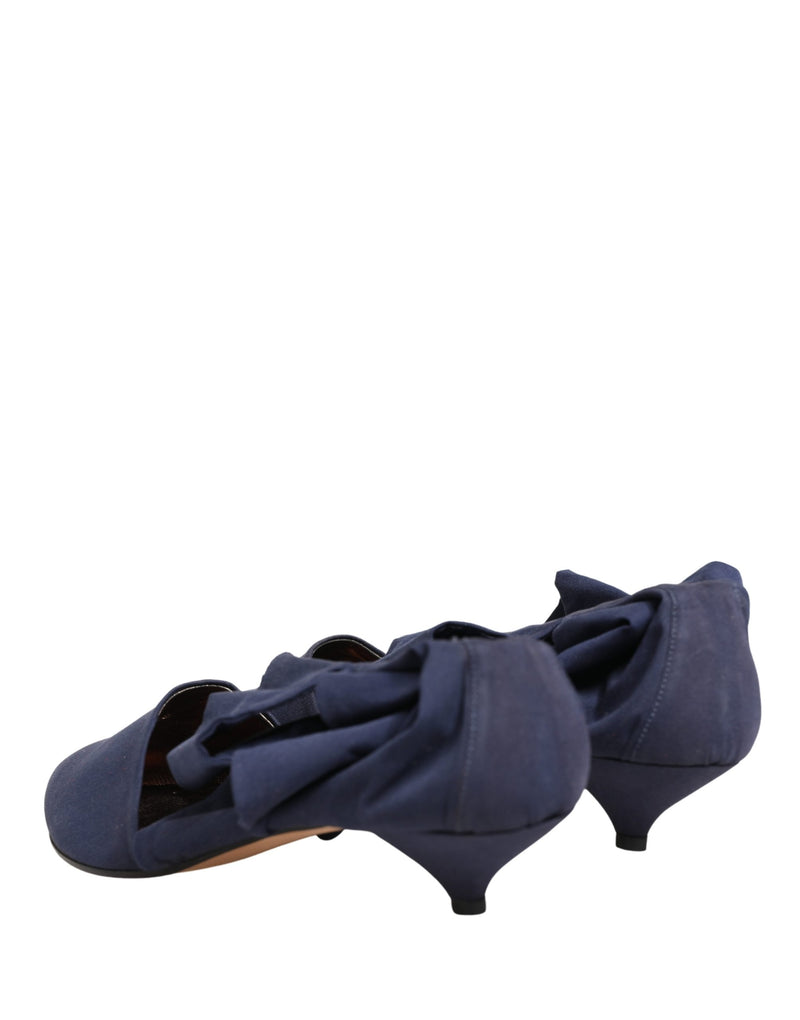 Botines de algodón azul Dolce & Gabbana
