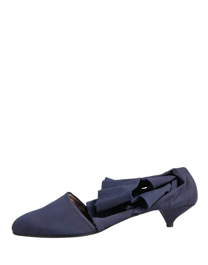 Botines de algodón azul Dolce & Gabbana