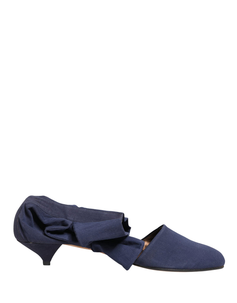 Botines de algodón azul Dolce & Gabbana