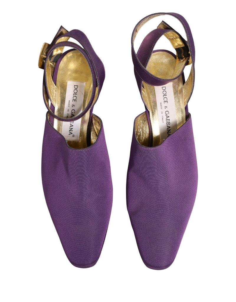 Sandali in camoscio viola Dolce & Gabbana