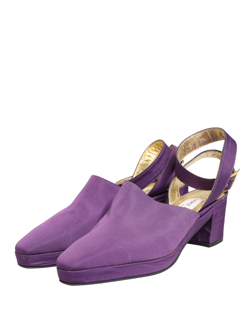Sandali in camoscio viola Dolce & Gabbana