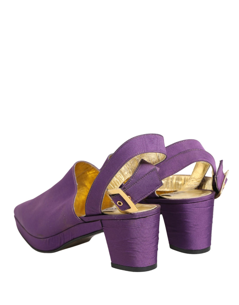 Sandali in camoscio viola Dolce & Gabbana