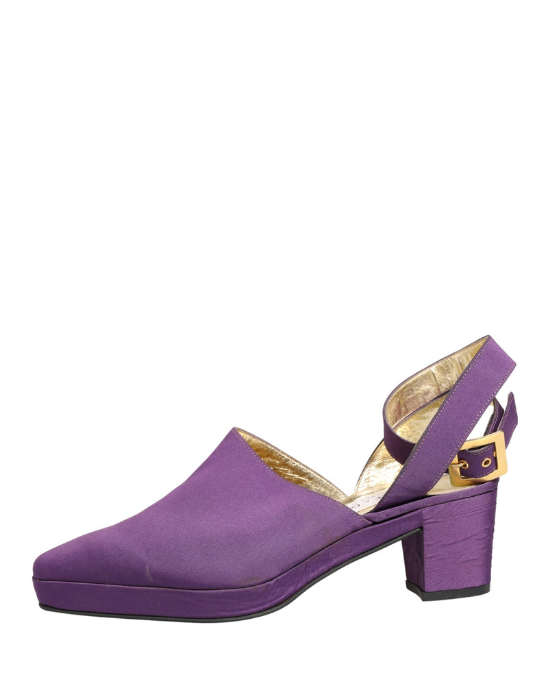 Sandali in camoscio viola Dolce & Gabbana