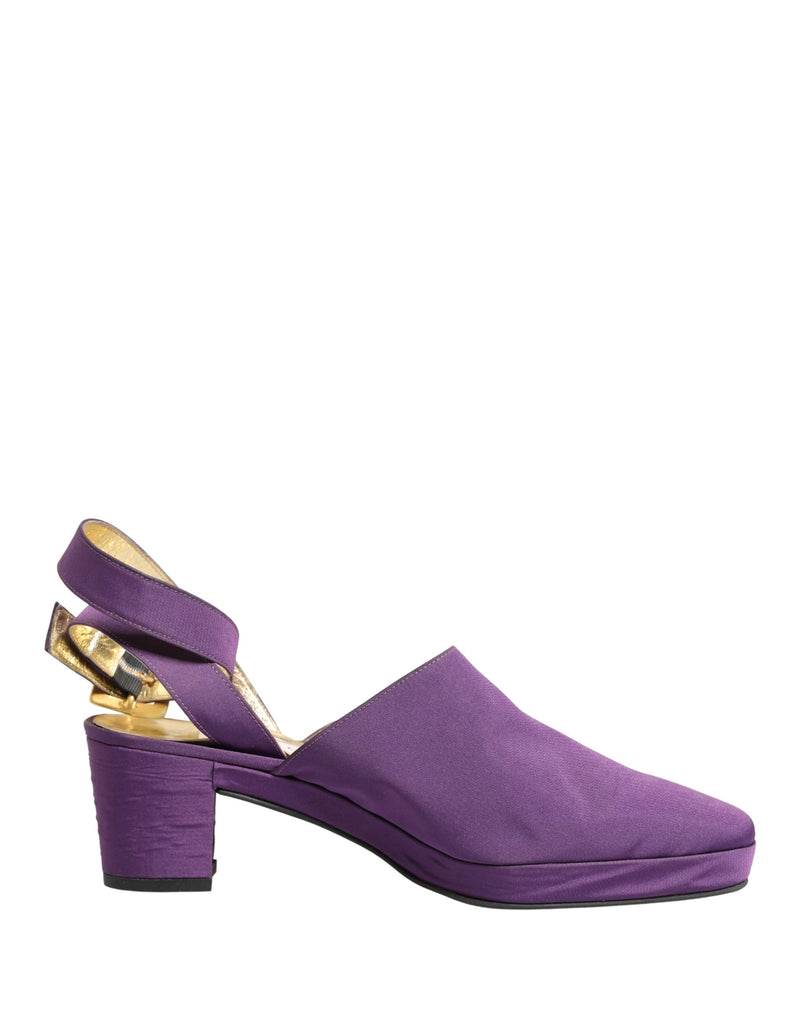 Sandali in camoscio viola Dolce & Gabbana
