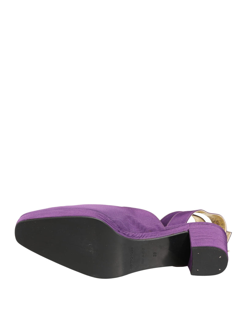 Sandali in camoscio viola Dolce & Gabbana