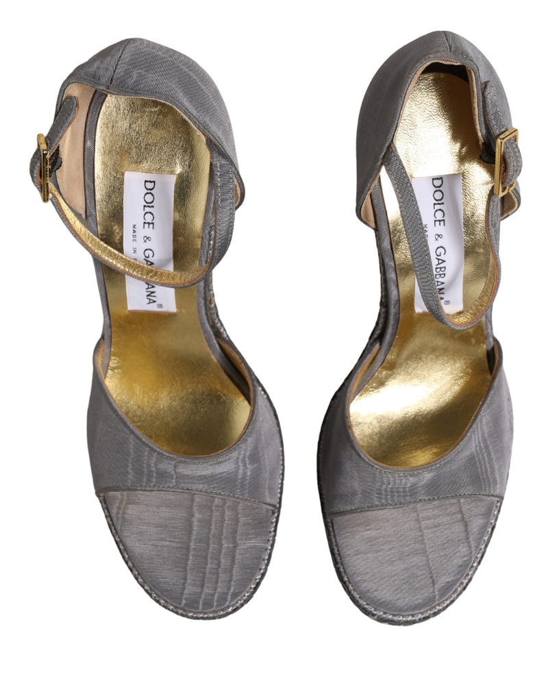 Sandali con tacco alto in grigio con cinturino alla caviglia Dolce & Gabbana