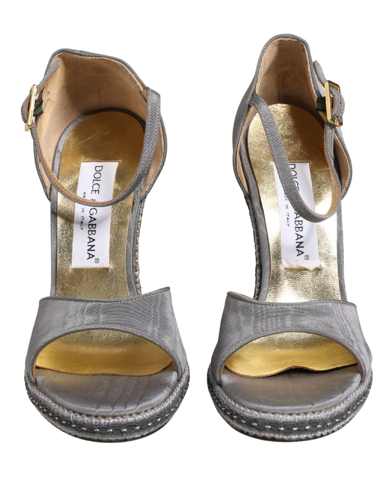 Sandali con tacco alto in grigio con cinturino alla caviglia Dolce & Gabbana