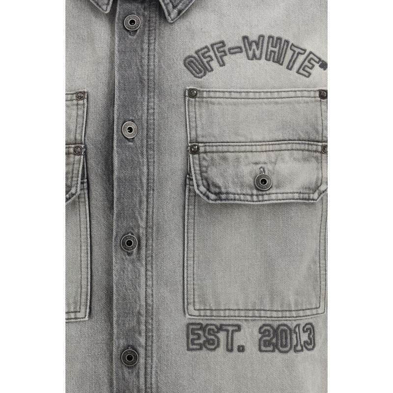 Off-White Gray Denim Shirt