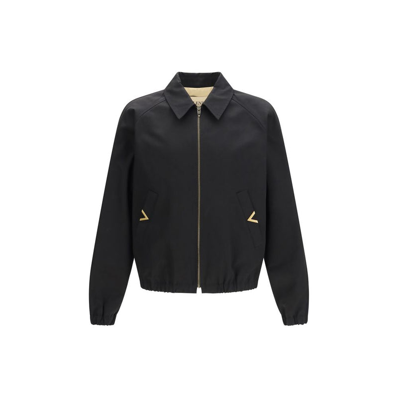 Valentino Garavani Black Cotton Bomber