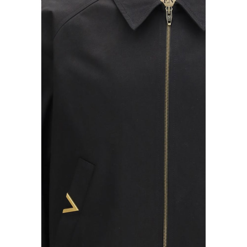 Valentino Garavani Black Cotton Bomber