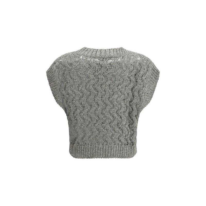 Brunello Cucinelli Bicolor Silk Sweatshirt