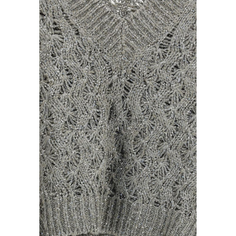 Brunello Cucinelli Bicolor Silk Sweatshirt